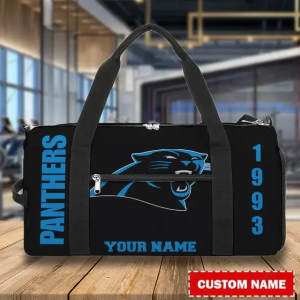 Carolina Panthers Personalized Round Travel Bag Best Gift For Fan S9RTB036 - Image 3