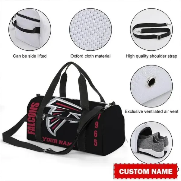 Atlanta Falcons Personalized Round Travel Bag Best Gift For Fan S9RTB040 - Image 2