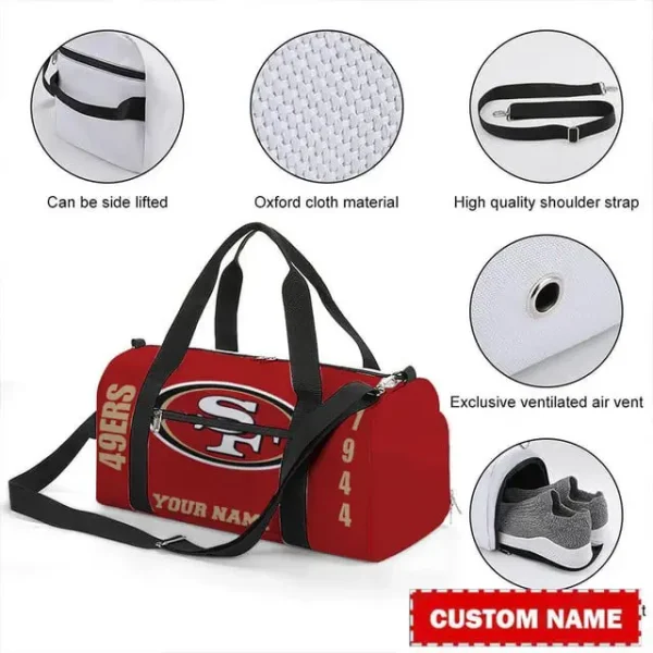 San Francisco 49ers Personalized Round Travel Bag Best Gift For Fan S9RTB041 - Image 2