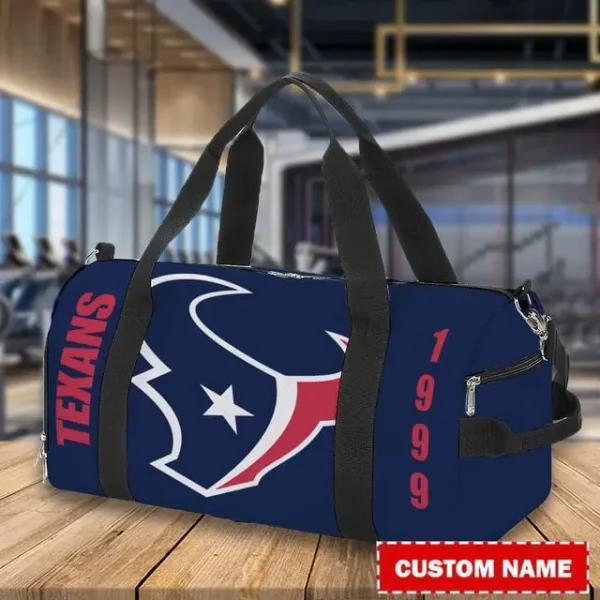 Houston Texans Personalized Round Travel Bag Best Gift For Fan S9RTB042