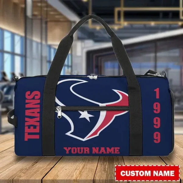 Houston Texans Personalized Round Travel Bag Best Gift For Fan S9RTB042 - Image 3