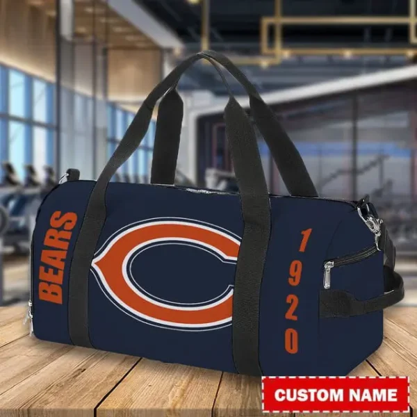 Chicago Bears Personalized Round Travel Bag Best Gift For Fan S9RTB043