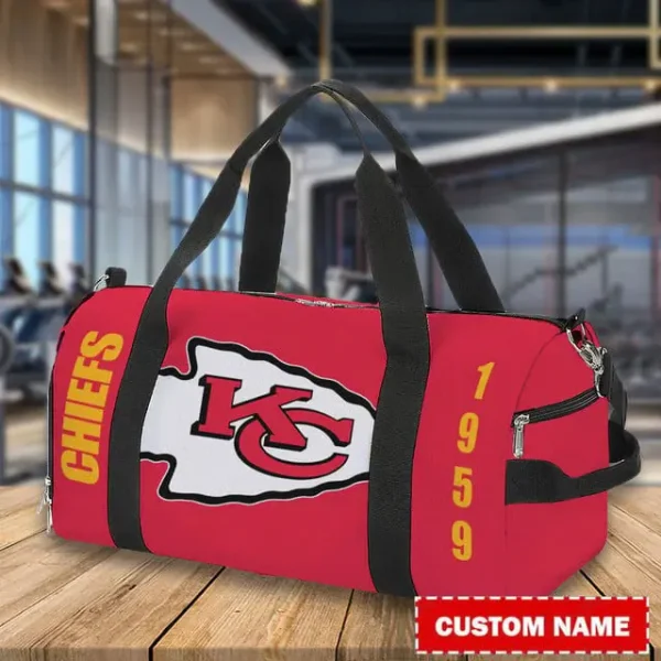 Kansas City Chiefs Personalized Round Travel Bag Best Gift For Fan S9RTB044