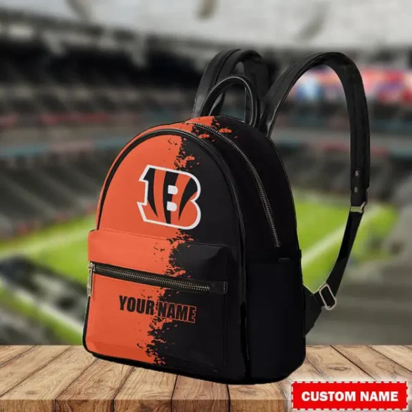 Cincinnati Bengals Personalized Mini Leather Backpack For Fan SPTMINIBAG001 - Image 2