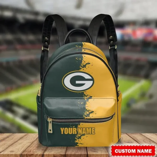 Green Bay Packers Personalized Mini Leather Backpack For Fan SPTMINIBAG002