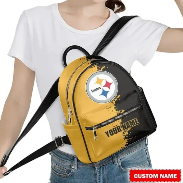 Pittsburgh Steelers Personalized Mini Leather Backpack For Fan SPTMINIBAG004 - Image 3