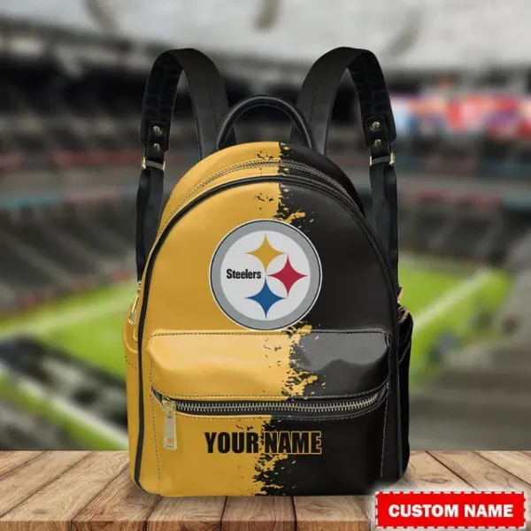 Pittsburgh Steelers Personalized Mini Leather Backpack For Fan SPTMINIBAG004