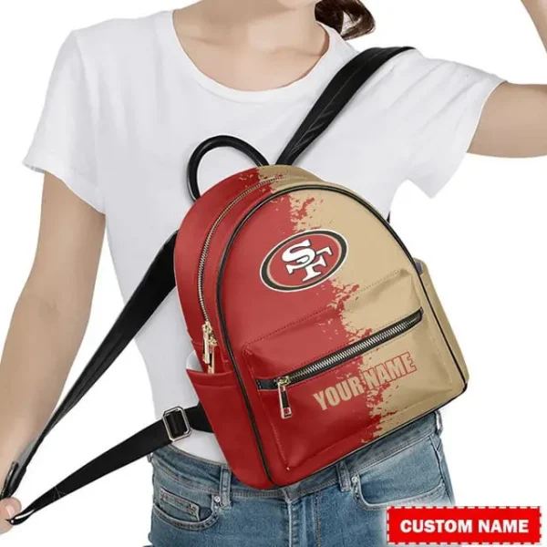 San Francisco 49ers Personalized Mini Leather Backpack For Fan SPTMINIBAG005 - Image 3