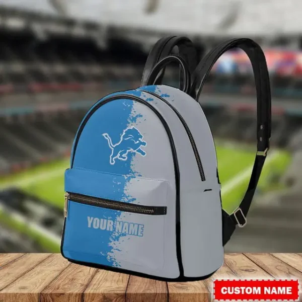 Detroit Lions Personalized Mini Leather Backpack For Fan SPTMINIBAG007 - Image 2