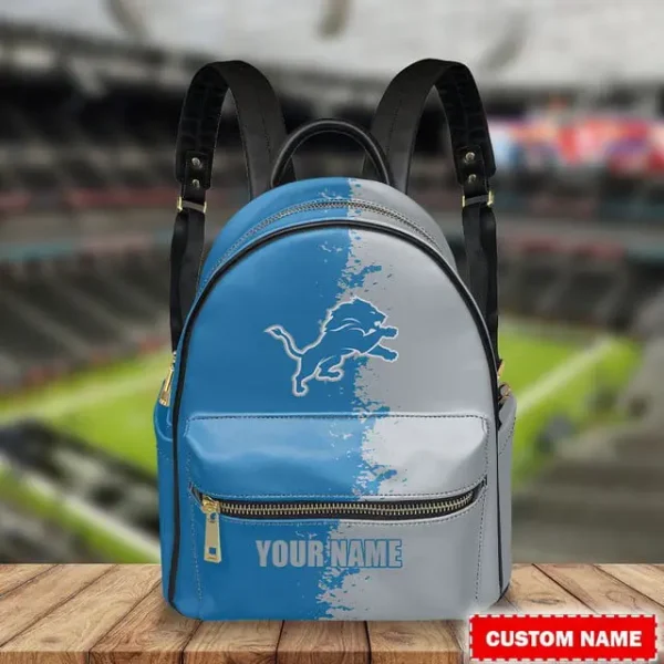 Detroit Lions Personalized Mini Leather Backpack For Fan SPTMINIBAG007