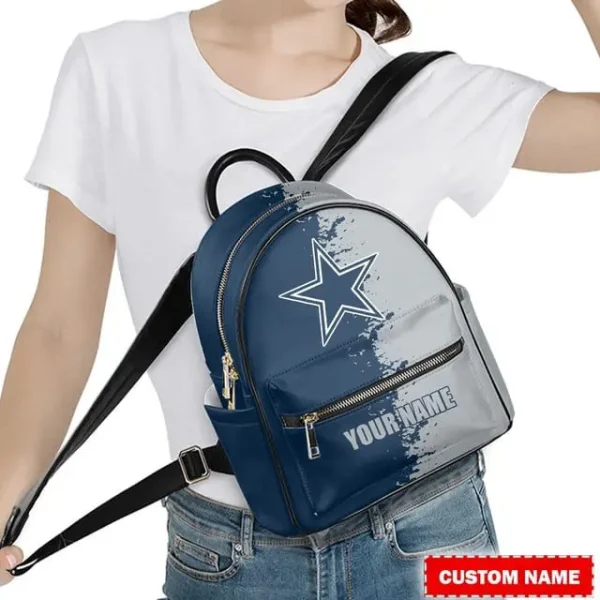 Dallas Cowboys Personalized Mini Leather Backpack For Fan SPTMINIBAG009 - Image 3