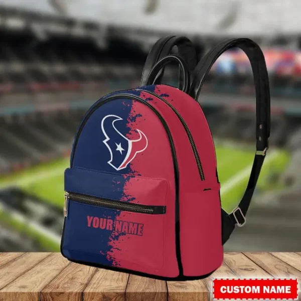 Houston Texans Personalized Mini Leather Backpack For Fan SPTMINIBAG011 - Image 2