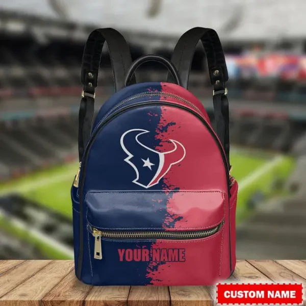 Houston Texans Personalized Mini Leather Backpack For Fan SPTMINIBAG011