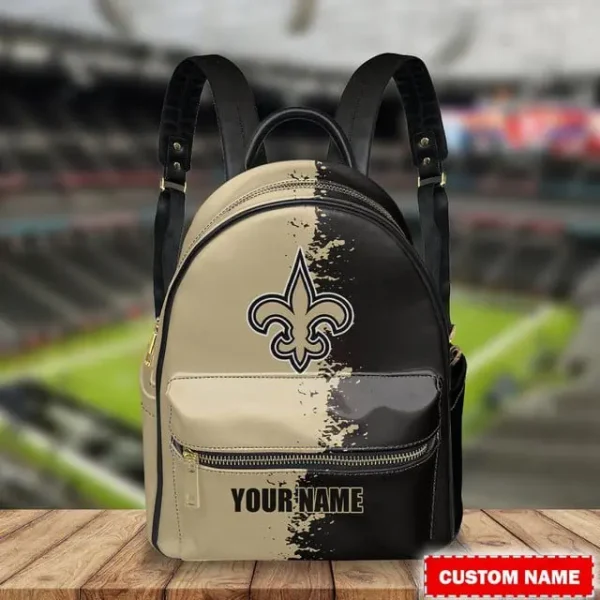 New Orleans Saints Personalized Mini Leather Backpack For Fan SPTMINIBAG012