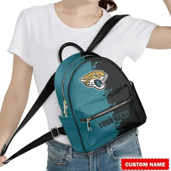 Jacksonville Jaguars Personalized Mini Leather Backpack For Fan SPTMINIBAG013 - Image 3