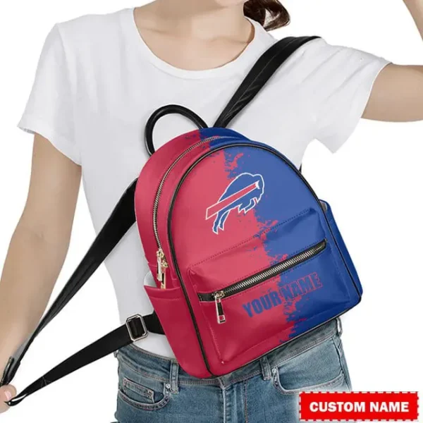 Buffalo Bills Personalized Mini Leather Backpack For Fan SPTMINIBAG014 - Image 3