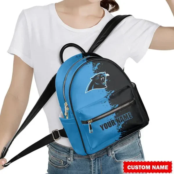 Carolina Panthers Personalized Mini Leather Backpack For Fan SPTMINIBAG016 - Image 3