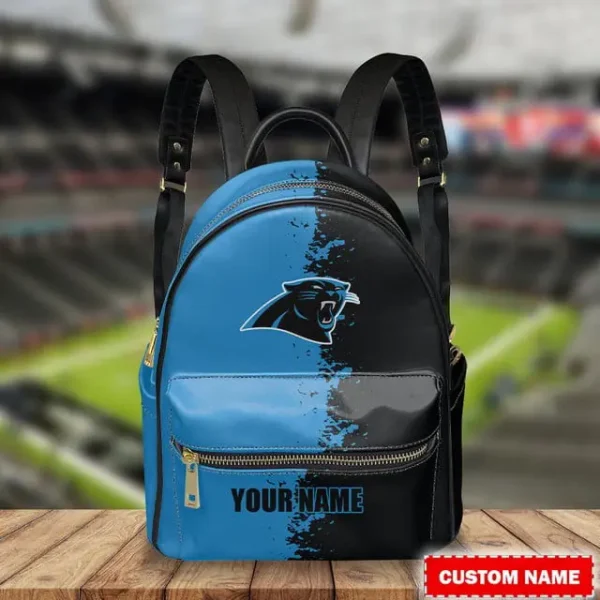 Carolina Panthers Personalized Mini Leather Backpack For Fan SPTMINIBAG016