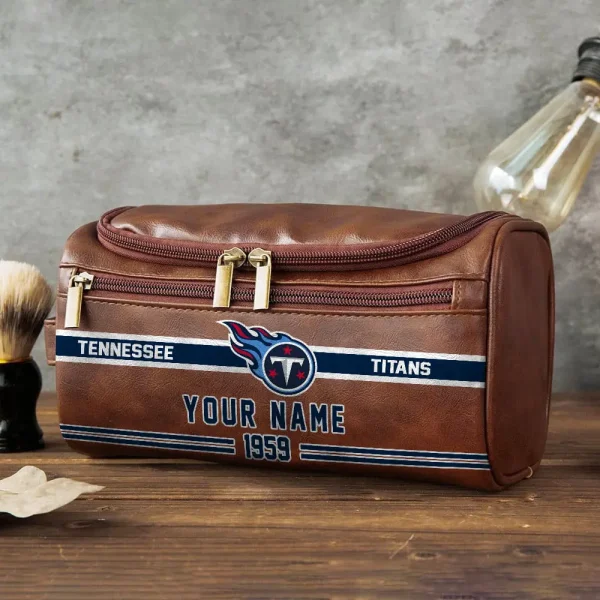 NFL Tennessee Titans PURCB130 Leather Cosmetic Bag