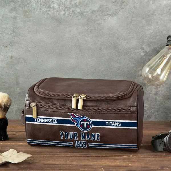 NFL Tennessee Titans PURCB130 Leather Cosmetic Bag - Image 3