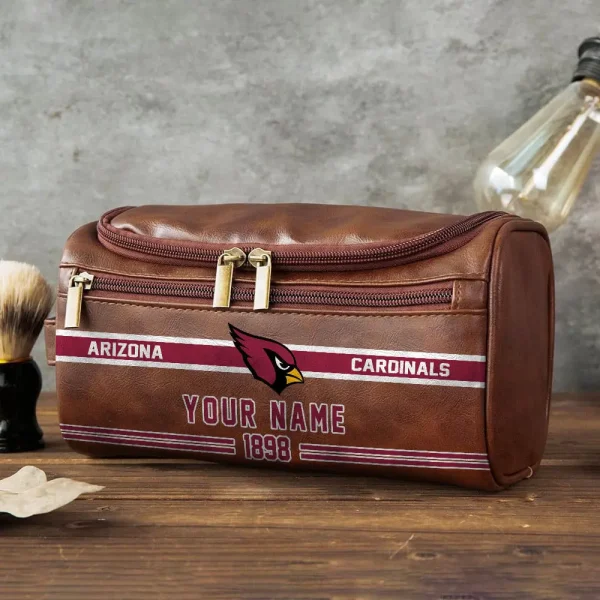 NFL Arizona Cardinals  PURCB100 Leather Cosmetic Bag