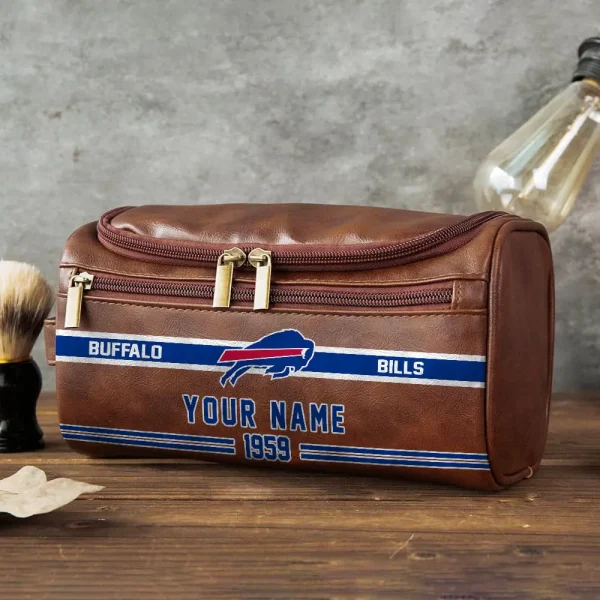 NFL Buffalo Bills PURCB103 Leather Cosmetic Bag