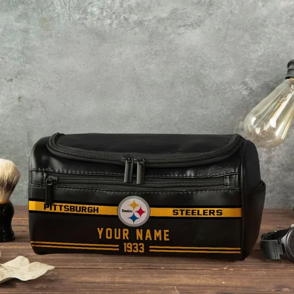 NFL Pittsburgh Steelers PURCB126 Leather Cosmetic Bag