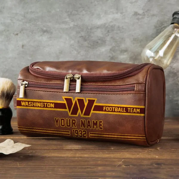 Washington Commanders PURCB131 Leather Cosmetic Bag