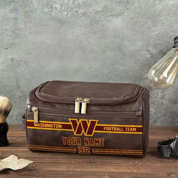 Washington Commanders PURCB131 Leather Cosmetic Bag - Image 3