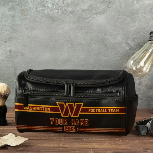 Washington Commanders PURCB131 Leather Cosmetic Bag - Image 4