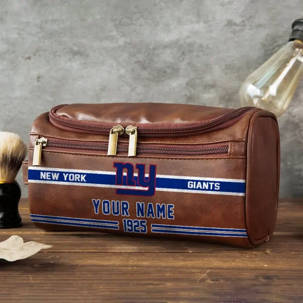 New York Giants PURCB123 Leather Cosmetic Bag