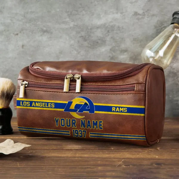 Los Angeles Rams PURCB118 Leather Cosmetic Bag