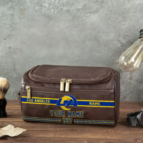 Los Angeles Rams PURCB118 Leather Cosmetic Bag - Image 3