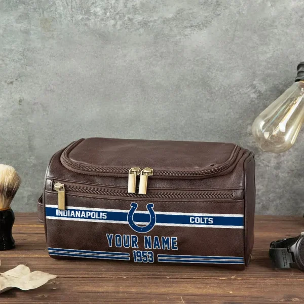 Indianapolis Colts PURCB113 Leather Cosmetic Bag - Image 3