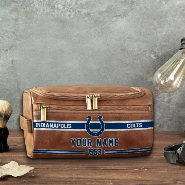 Indianapolis Colts PURCB113 Leather Cosmetic Bag - Image 5