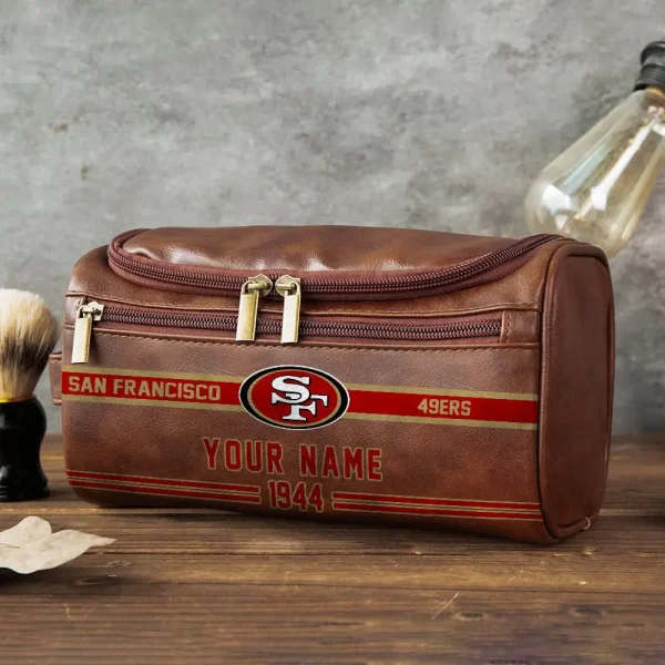 San Francisco 49ers PURCB127 Leather Cosmetic Bag