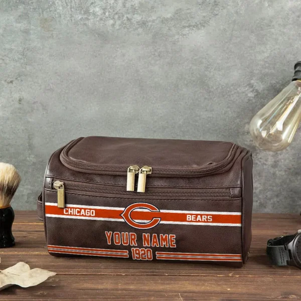 NFL Chicago Bears PURCB105 Leather Cosmetic Bag - Image 3