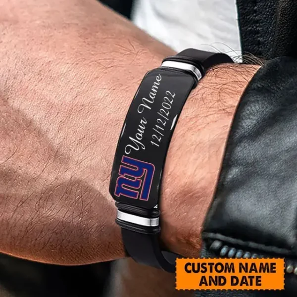 New York Giants Personalized Stainless Steel Bracelet Gifts For Fans AZBRACELET063