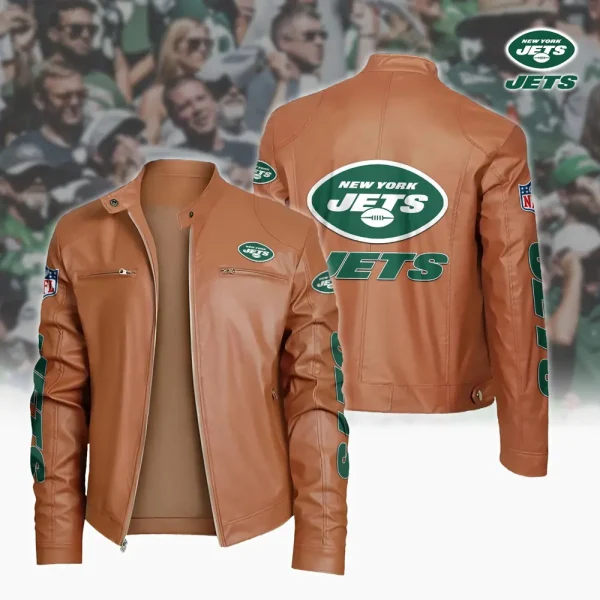 New York Jets Custom Name Sport Leather Jacket SPTSLJ001 - Image 4