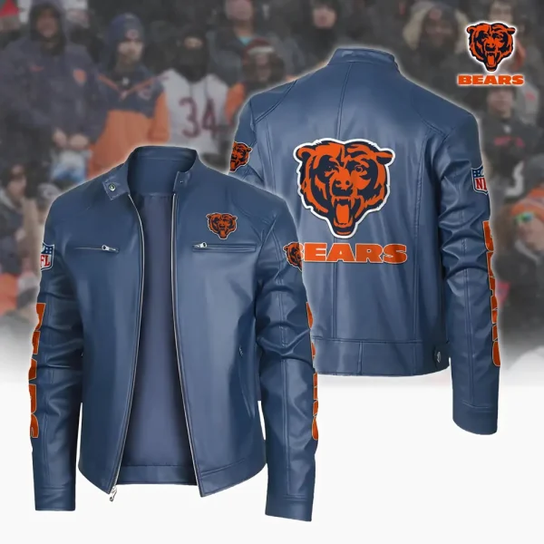 Chicago Bears Custom Name Sport Leather Jacket SPTSLJ003 - Image 2