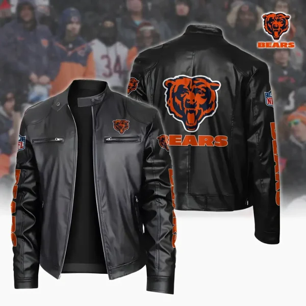 Chicago Bears Custom Name Sport Leather Jacket SPTSLJ003 - Image 4