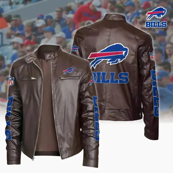 Buffalo Bills Custom Name Sport Leather Jacket SPTSLJ004 - Image 2