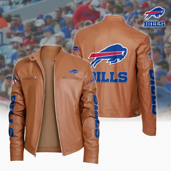 Buffalo Bills Custom Name Sport Leather Jacket SPTSLJ004 - Image 3