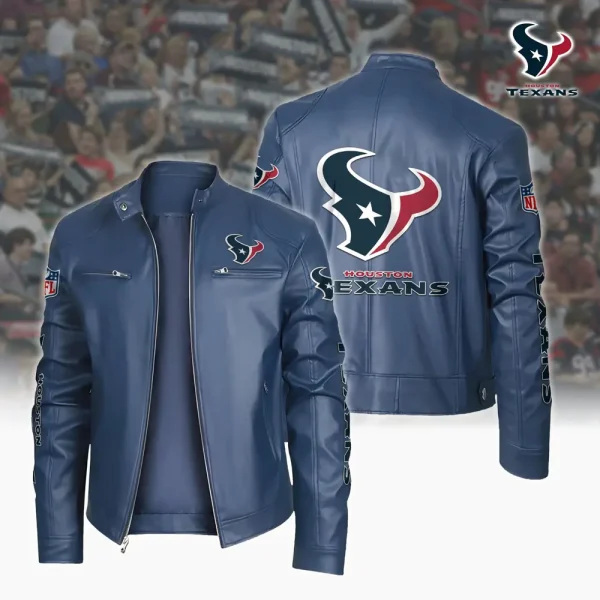 Houston Texans Custom Name Sport Leather Jacket SPTSLJ006 - Image 3