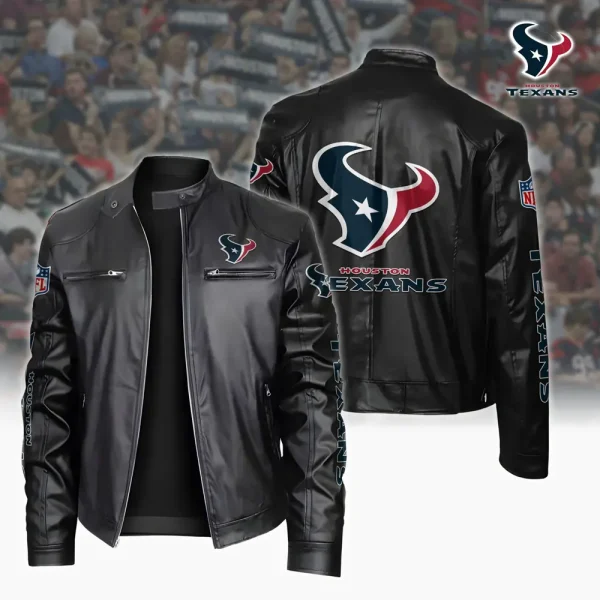 Houston Texans Custom Name Sport Leather Jacket SPTSLJ006 - Image 4