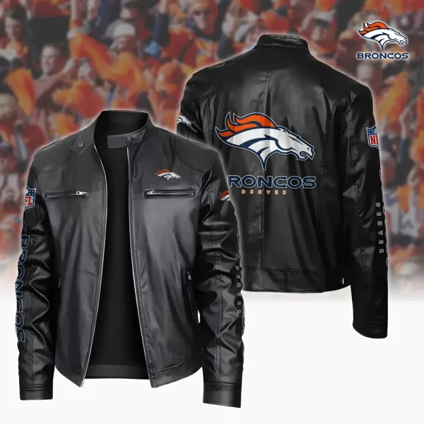 Denver Broncos Custom Name Sport Leather Jacket SPTSLJ007 - Image 4