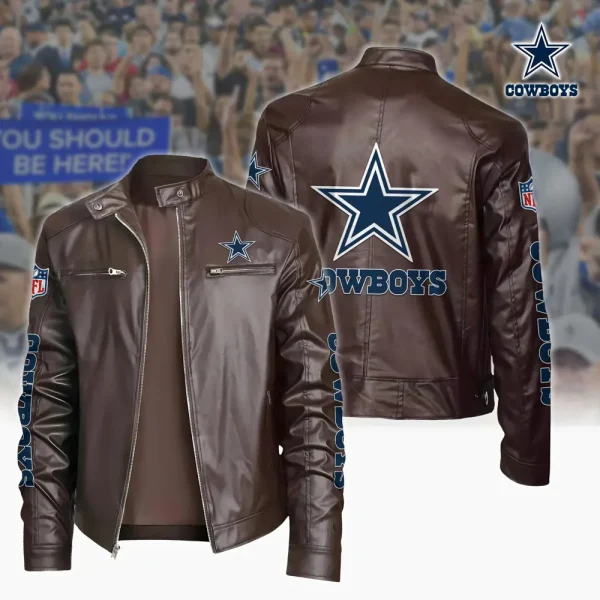 Dallas Cowboys Custom Name Sport Leather Jacket SPTSLJ008 - Image 2