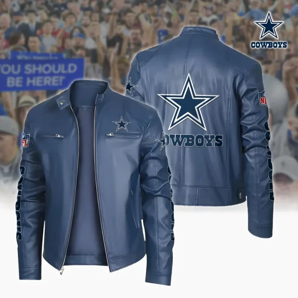 Dallas Cowboys Custom Name Sport Leather Jacket SPTSLJ008 - Image 3