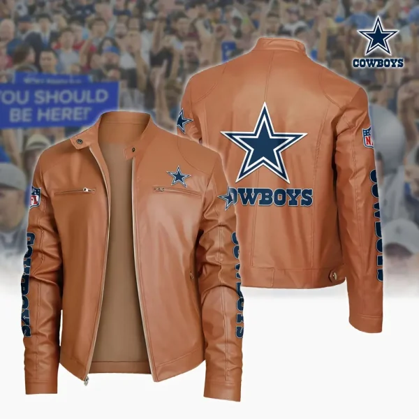 Dallas Cowboys Custom Name Sport Leather Jacket SPTSLJ008 - Image 4