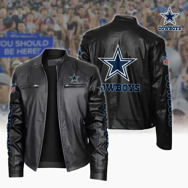 Dallas Cowboys Custom Name Sport Leather Jacket SPTSLJ008